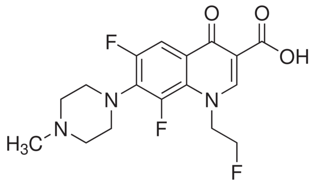 6,8-difluoro-1-(2-fluoroethyl)-1,4-dihydro-7-(4-methylpiperazino)-4-oxo-3-quinolinecarboxylic acid