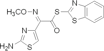S-(Benzothiazol-2-yl) 2-amino-α-(methoxyimino) thiazole-4-thioacetate