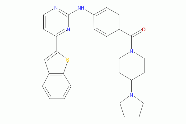 Methanone, [4-[(4-benzo[b]thien-2-yl-2-pyrimidinyl)amino]phenyl][4-(1-pyrrolidinyl)-1-piperidinyl]-