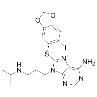 9H-Purine-9-propanamine, 6-amino-8-[(6-iodo-1,3-benzodioxol-5-yl)thio]-N-(1-methylethyl)-