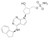 ((1S,2S,4R)-4-(4-(((S)-2,3-二氢-1H-茚-1-基)氨基)-7H-吡咯并[2,3-D]嘧啶-7-基)-2-羟基环戊基)甲基氨基磺酸酯