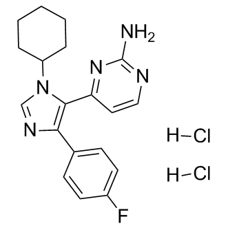 4-[1-Cyclohexyl-4-(4-fluorophenyl)-1H-imidazol-5-yl]-2-pyrimidinamine hydrochloride                                       PF670462