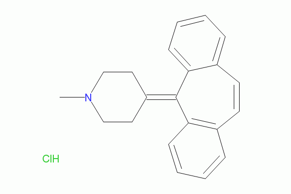 Piperidine, 4-(5H-dibenzo(a,d)cyclohepten-5-ylidene)-1-methyl-, hydrochloride