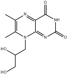 2,4(3H,8H)-Pteridinedione, 8-(2,3-dihydroxypropyl)-6,7-dimethyl-