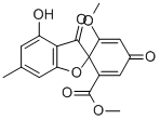 Spiro(benzofuran-2(3H),1-(2,5)cyclohexadiene)-2-carboxylic acid, 4-hydroxy-6-methoxy-6-methyl-3,4-dioxo-, methyl ester, antibiotic C3368-A, bis-dechlorogeodin, C3368-A, a fungus-derived nucleoside transport inhibitor