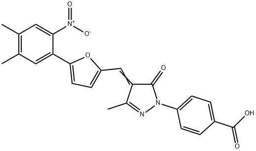 4-[4-[[5-(4,5-Dimethyl-2-nitrophenyl)-2-furanyl]methylene]-4,5-dihydro-3-methyl-5-oxo-1H-pyrazol-1-yl]-benzoic acid