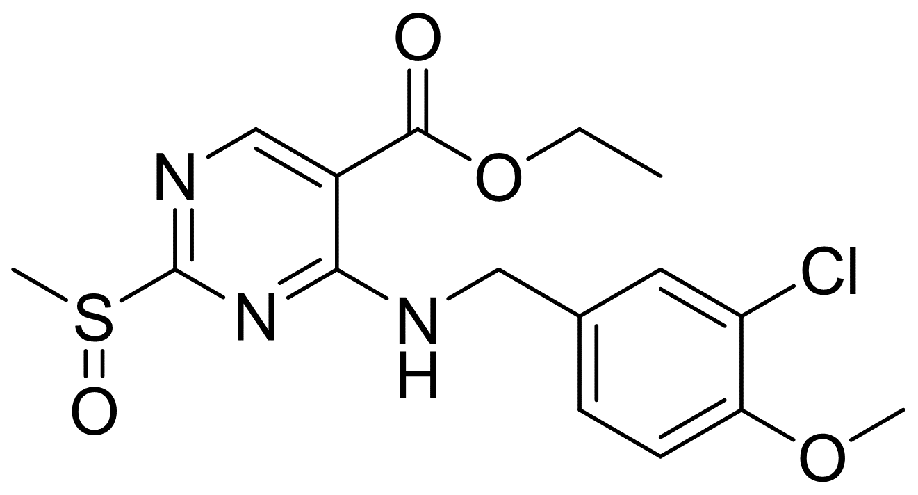ethyl 4-[(3-chloro-4-methoxyphenyl)methylamino]-2-methylsulfinylpyrimidine-5-carboxylate