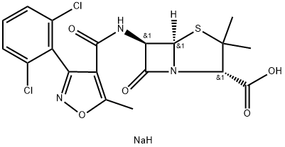 4-Thia-1-azabicyclo(3.2.0)heptane-2-carboxylic acid, 6-(((3-(2,6-dichlorophenyl)-5-methyl-4-isoxazolyl)carbonyl)amino)-3,3-dimethyl-7-oxo-, monosodium salt, (2S-(2alpha,6beta))-