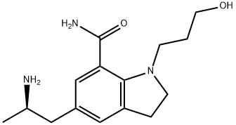 (R)-5-(2-aminopropyl)-1-(3-hydroxypropyl)indoline-7-carboxamide