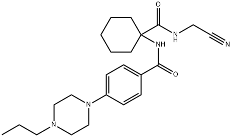 Balicatib                                                      N-[1-(Cyanomethylcarbamoyl)cyclohexyl]-4-(4-propylpiperazin-1-yl)benzamide