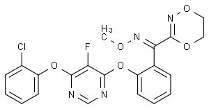 {2-[6-(2-chlorophenoxy)-5-fluoropyrimidin-4-yloxy]phenyl} (5,6-dihydro-1,4,2-dioxazin-3-yl) methanone O-methyloxime