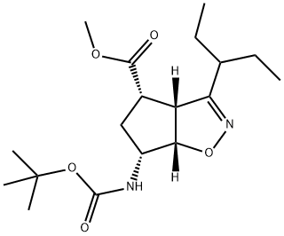 4H-Cyclopent[d]isoxazole-4-carboxylic acid, 6-[[(1,1-dimethylethoxy)carbonyl]amino]-3-(1-ethylpropyl)-3a,5,6,6a-tetrahydro-, methyl ester, (3aR,4S,6R,6aS)-