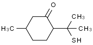 (2S,5R)-5-methyl-2-(1-methyl-1-sulfanylethyl)cyclohexanone