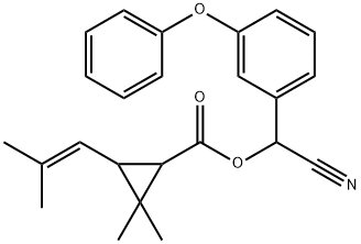cyano(3-phenoxyphenyl)methyl 2,2-dimethyl-3-(2-methylprop-1-en-1-yl)cyclopropanecarboxylate