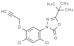5-tert-butyl-3-(2,4-dichloro-5-(prop-2-ynyloxy)phenyl)-1,3,4-oxadiazol-2-(3H)-one