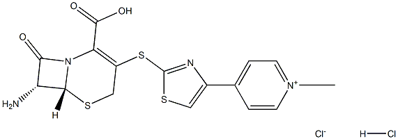7 β - aMino - 3 - [4 - pyridyl - 2 - thiazole sulfur radical ] - 3 - cepheM - 4 - carboxylic acid ·2HCl