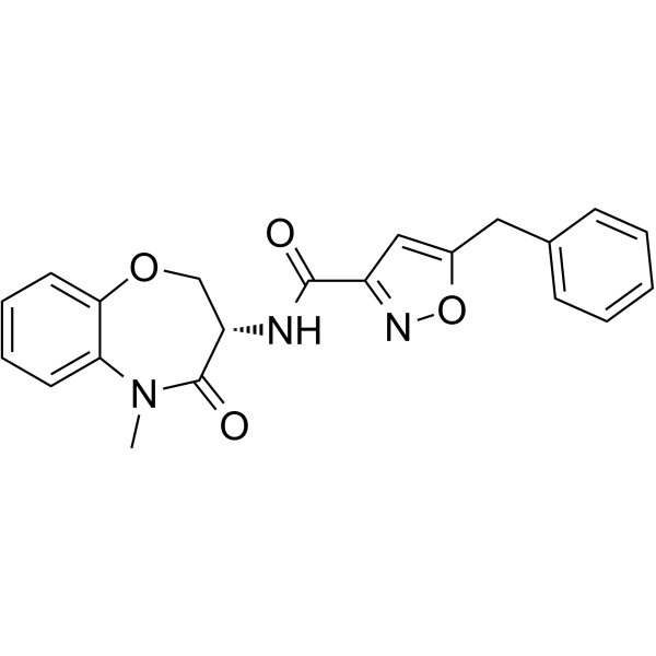 3-Isoxazolecarboxamide, 5-(phenylmethyl)-N-[(3S)-2,3,4,5-tetrahydro-5-methyl-4-oxo-1,5-benzoxazepin-3-yl]-