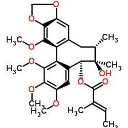 2-Butenoic acid, 2-methyl-, (5S,6R,7S,13aS)-5,6,7,8-tetrahydro-6-hydroxy-1,2,3,13-tetramethoxy-6,7-dimethylbenzo[3,4]cycloocta[1,2-f][1,3]benzodioxol-5-yl ester, (2E)-