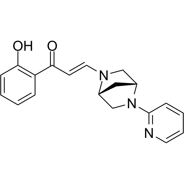 (2E)-1-(2-Hydroxyphenyl)-3-[(1R,4R)-5-(pyridin-2-yl)-2,5-diazabicyclo[2.2.1]heptan-2-yl]prop-2-en-1-one