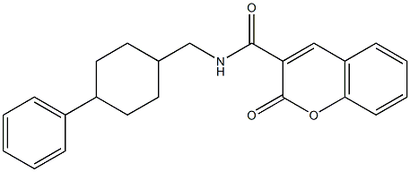 2-oxo-N-[(4-phenylcyclohexyl)methyl]chromene-3-carboxamide