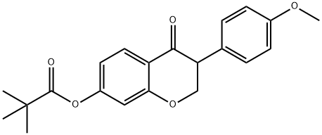 Propanoic acid, 2,2-dimethyl-, 3,4-dihydro-3-(4-methoxyphenyl)-4-oxo-2H-1-benzopyran-7-yl ester