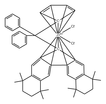 二氯[(Η5-2,4-环戊二烯-1-亚基)(二苯基亚甲基)[(5A,5B,11A,12,12A-Η)-1,2,3,4,7,8,9,10-八氢-1,1,4,4,7,7,10,10-八甲基-12H-二苯并[B,H]芴-12-亚基]]锆