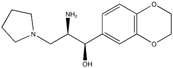 1-Pyrrolidinepropanol, β-amino-α-(2,3-dihydro-1,4-benzodioxin-6-yl)-, (αR,βR)-
