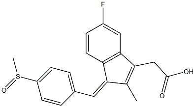 (Z)-(±)-5-fluoro-2-methyl-1-[[4-(methylsulphinyl)phenyl]methylene]-1H-indene-3-acetic acid