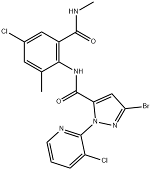 3-Bromo-N-[4-chloro-2-methyl-6-[(methylamino)carbonyl]phenyl]-1-(3-chloro-2-pyridinyl)-1H-pyrazole-5-carboxamide