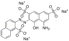 trisodium,(3Z)-5-amino-4-oxo-3-[(1-sulfonatonaphthalen-2-yl)hydrazinylidene]naphthalene-2,7-disulfonate