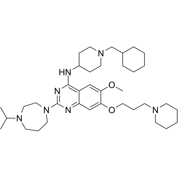 N-[1-(Cyclohexylmethyl)-4-piperidinyl]-2-(4-isopropyl-1,4-diazepa n-1-yl)-6-methoxy-7-[3-(1-piperidinyl)propoxy]-4-quinazolinamine