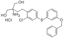 2-Amino-2-(2-(4-(3-benzyloxyphenylthio)-2-chlorophenyl)ethyl)-1,3-propanediol hydrochloride