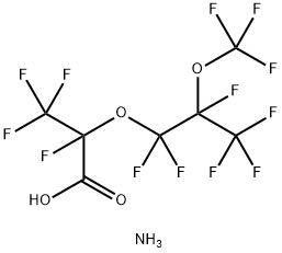 Propanoic acid, 2,3,3,3-tetrafluoro-2-[1,1,2,3,3,3-hexafluoro-2-(trifluoromethoxy)propoxy]-, ammonium salt (1:1)