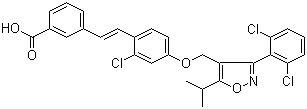 3-[(E)-2-(2-chloro-4-{[3-(2,6-dichlorophenyl)-5-(1-methylethyl)isoxazol-4-yl]methoxy}phenyl)ethenyl]benzoic acid