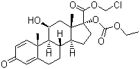 Chloromethyl (8xi,9xi,11beta,14xi,17alpha)-17-[(ethoxycarbonyl)oxy]-11-hydroxy-3-oxoandrosta-1,4-diene-17-carboxylate