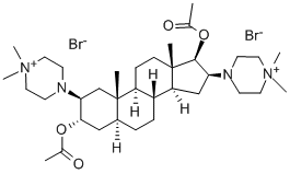 (2beta,9xi,14xi,16beta,17beta)-3,17-bis(acetyloxy)-2,16-bis(4,4-dimethylpiperazin-4-ium-1-yl)androstane dibromide