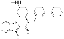 3-chloro-N-((1r,4r)-4-(methylamino)cyclohexyl)-N-(3-(pyridin-4-yl)benzyl)benzo[b]thiophene-2-carboxamide