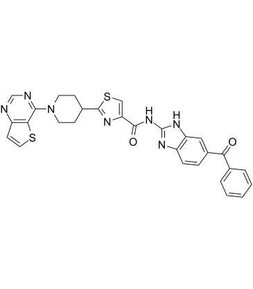 N-(6-苯甲酰基-1H-苯并咪唑-2-基)-2-(1-噻吩并[3,2-D]嘧啶-4-基-4-哌啶基)-4-噻唑甲酰胺