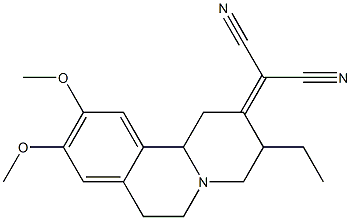 trans-(1)-(3-Ethyl-1,3,4,6,7,11B-hexahydro-9,10-dimethoxy-2H-benzo(A)quinolizin-2-ylidene)malononitrile