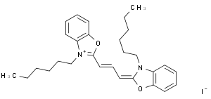 3-HEXYL-2-((E)-3-[3-HEXYL-1,3-BENZOXAZOL-2(3H)-YLIDENE]-1-PROPENYL)-1,3-BENZOXAZOL-3-IUM IODIDE