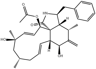21-acetoxy-7,18-dihydroxy-16,18-dimethyl-10-phenyl-(11)cytochalasa-6(12),13,