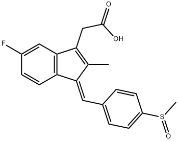 (E)-(1)-5-Fluoro-2-methyl-1-((4-(methylsulphinyl)phenyl)methylene)-1H-indene-3-acetic acid