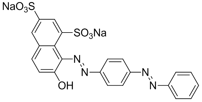disodium (8Z)-7-oxo-8-(2-{4-[(E)-phenyldiazenyl]phenyl}hydrazinylidene)-7,8-dihydronaphthalene-1,3-disulfonate