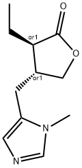2(3H)-Furanone, 3-ethyldihydro-4-[(1-methyl-1H-imidazol-5-yl)methyl]-, (3R,4R)-rel-