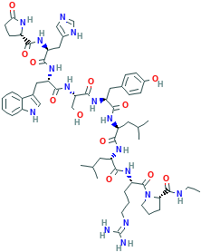 (Des-Gly10,Leu6,Pro-NHEt 9)-LHRH trifluoroacetate salt Pyr-His-Trp-Ser-Tyr-Leu-Leu-Arg-Pro-NHEt trifluoroacetate salt