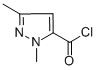 1H-Pyrazole-5-carbonyl chloride, 1,3-dimethyl- (9CI)
