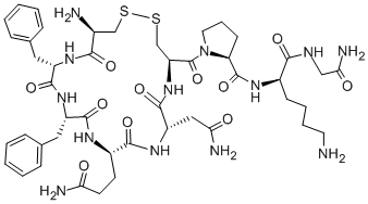 N-[5-Amino-1-(carbamoylmethylcarbamoyl)pentyl]-1-[19-amino-13,16-dibenzyl-10-(2-carbamoylethyl)-7-(carbamoylmethyl)-6,9,12,15,18-pentaoxo-1,2-dithia-5,8,11,14,17-pentazacycloicosane-4-carbonyl]pyrrolidine-2-carboxamide