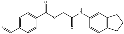 [(2,3-dihydro-1H-inden-5-yl)carbamoyl]methyl 4-formylbenzoate