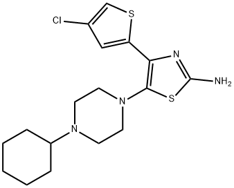 2-Thiazolamine, 4-(4-chloro-2-thienyl)-5-(4-cyclohexyl-1-piperazinyl)-
