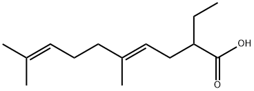 2-ethyl-5,9-dimethyldeca-4,8-dienoic acid